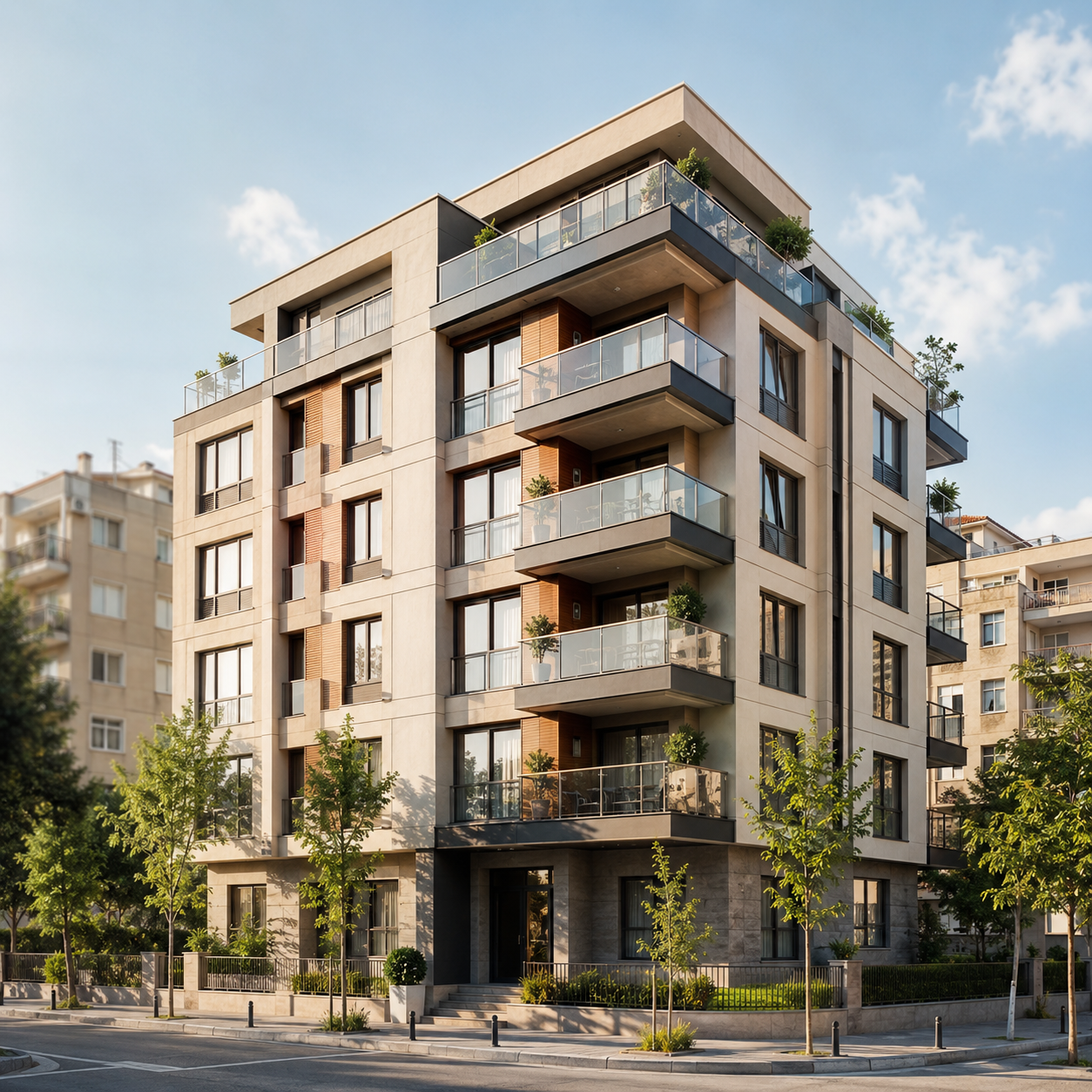 Modern kentsel dönüşüm binası